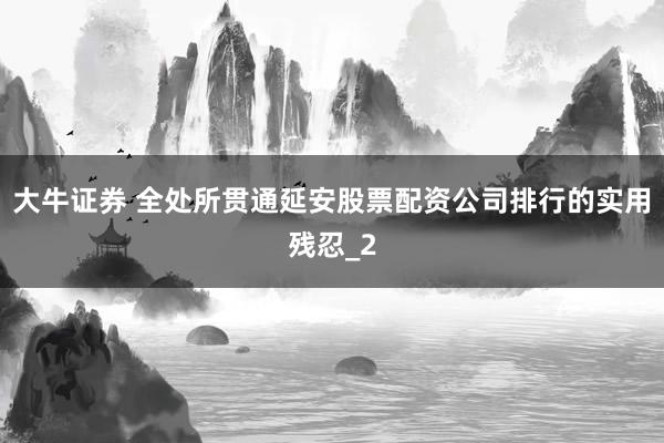 大牛证券 全处所贯通延安股票配资公司排行的实用残忍_2